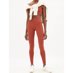 Girlfriend Collective High-rise Jersey Leggings Burnt Orange Womens Small